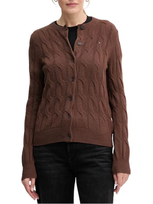 Cardigan in lana morbida a trecce Tommy Hilfiger | WW0WW47463GV0